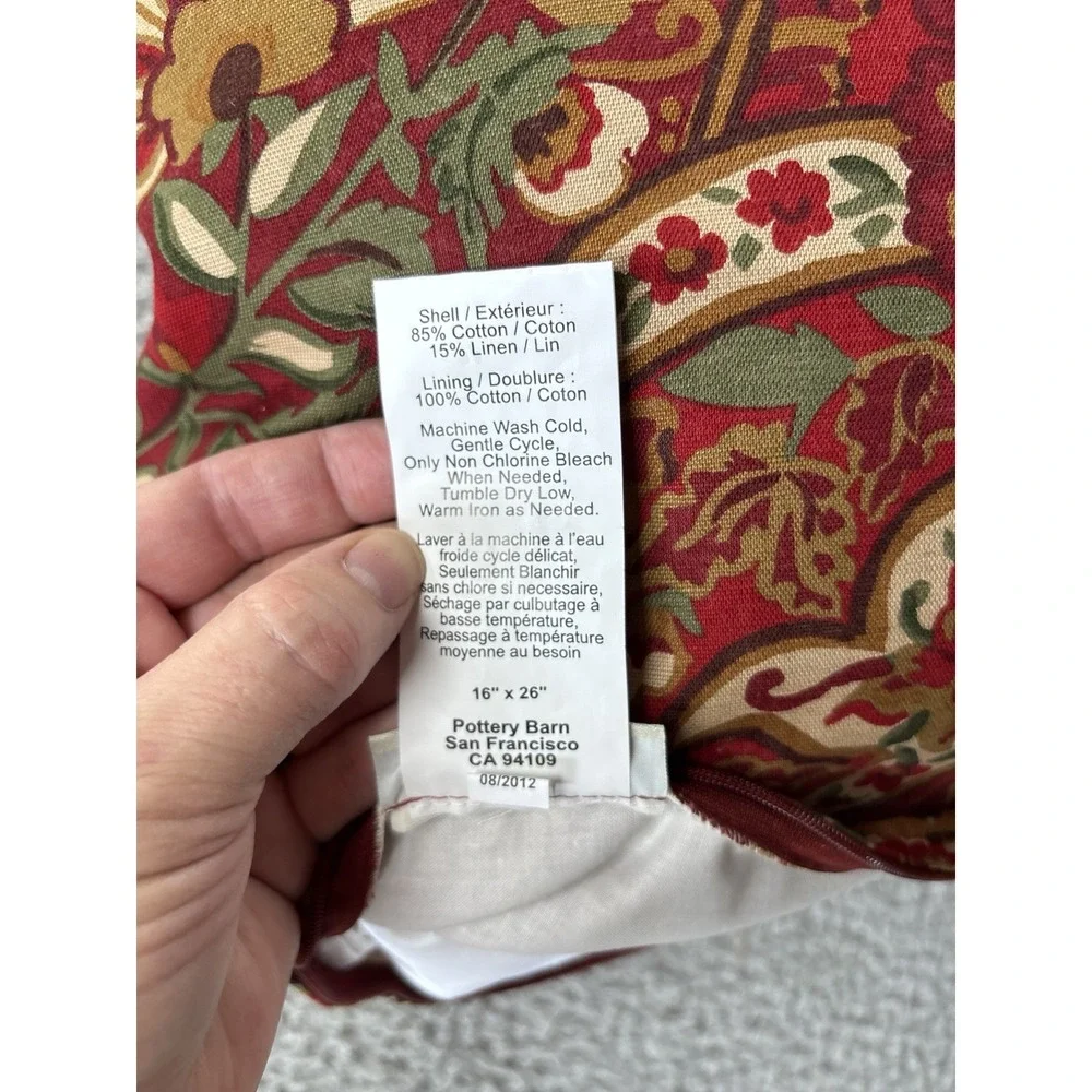 Pottery Barn Lynsey Lumbar Pillow & Cover 16 x 26